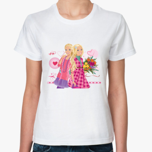 Классическая футболка с принтом Сёстры