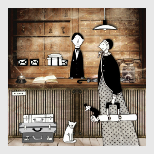 Постер с принтом Hotel