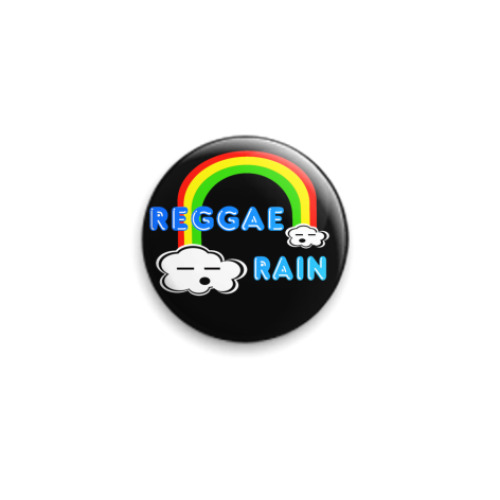 Значок 25мм с принтом Reggae-rain