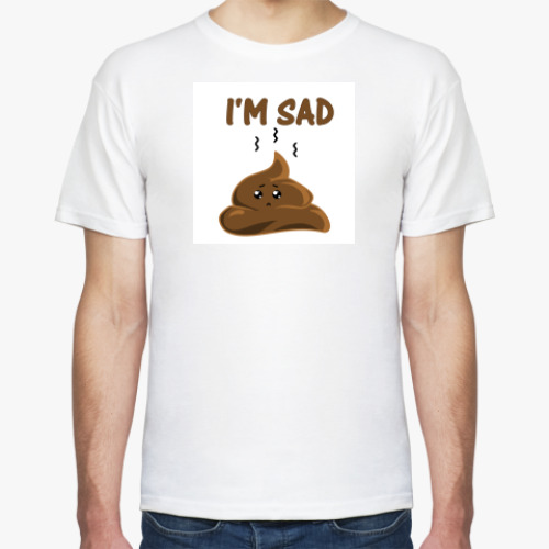 Футболка с принтом I'm sad shit