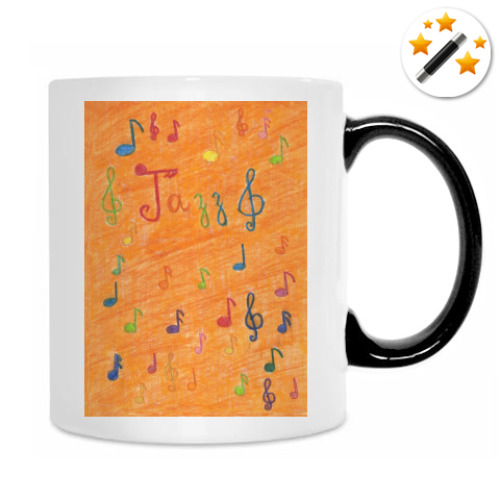 Кружка-хамелеон с принтом Джаз