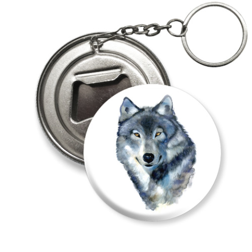 Брелок-открывашка с принтом Волк