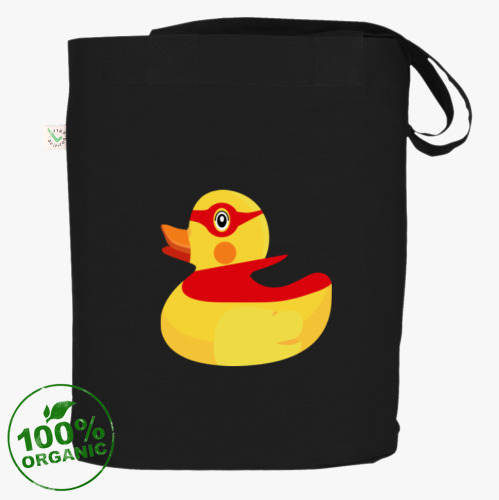 Сумка шоппер с принтом Уточка  супергерой