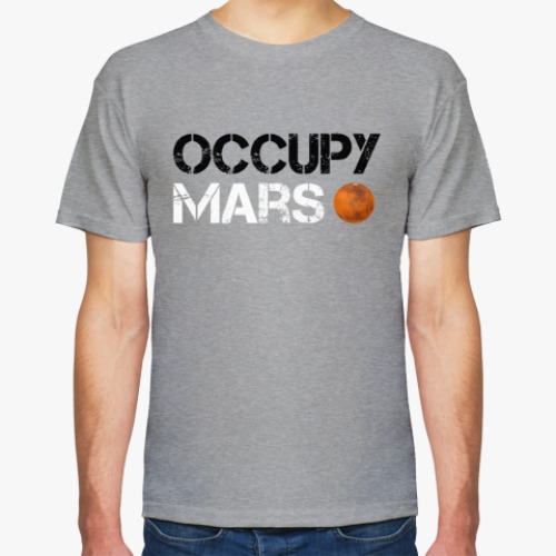Футболка с принтом Occupy Mars