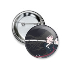 Значок 37 мм Кисара Тэндо Black Bullet Чёрная пуля