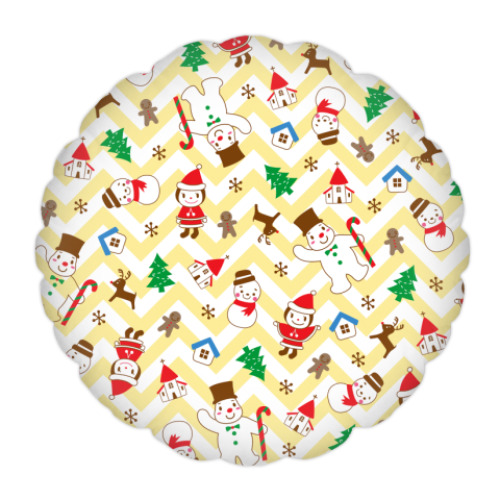 Подушка с принтом Happy New Year