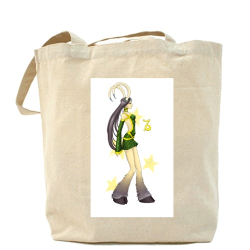 Сумка шоппер с принтом 'Козерог'