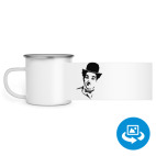 Кружка металлическая белая (круговая запечатка)