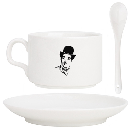 Кофейный набор с принтом Чарли Чаплин