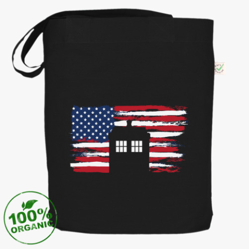 Сумка шоппер с принтом Tardis USA