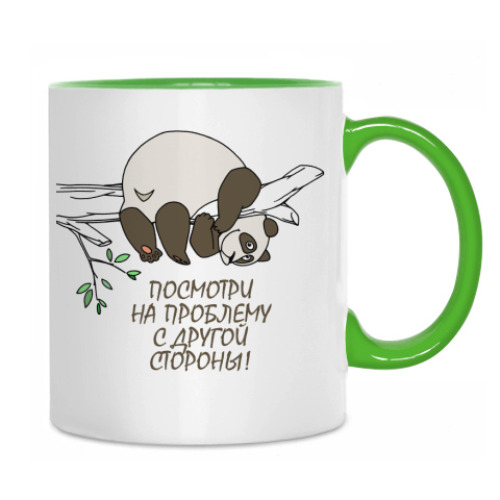 Кружка с принтом Посмотри!