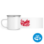 Кружка металлическая белая (круговая запечатка)