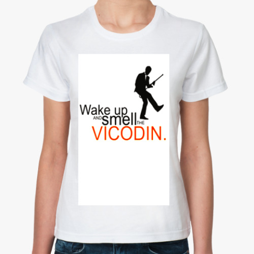 Классическая футболка с принтом Хаус