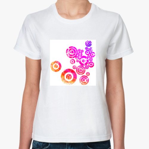 Классическая футболка с принтом  Art Circles