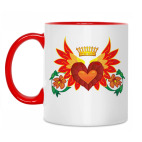 Двухцветная кружка Сердце с крыльями