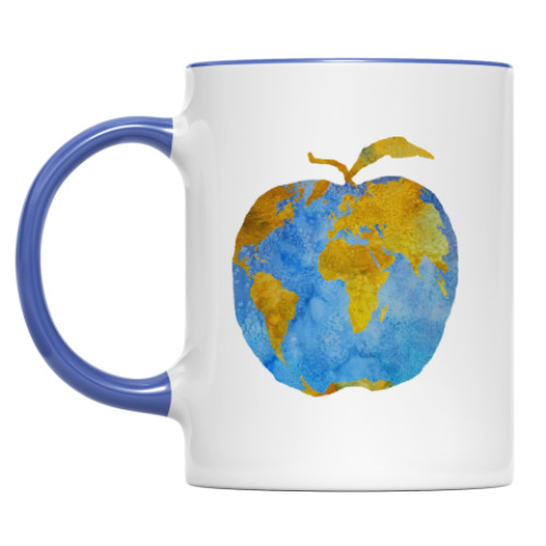 Кружка с принтом Apple Earth