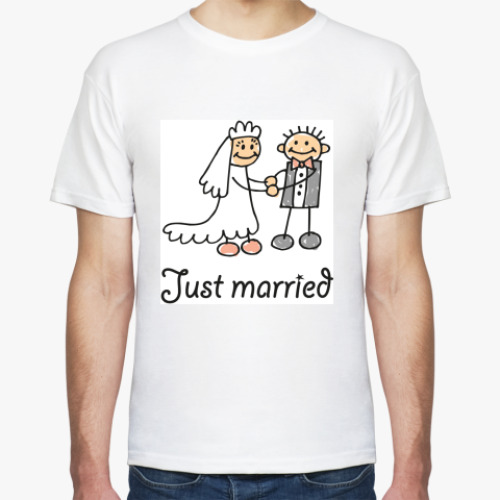 Футболка с принтом Just married