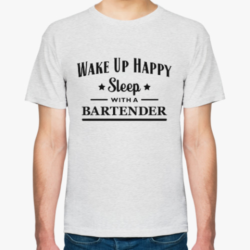 Футболка с принтом Sleep With A Bartender