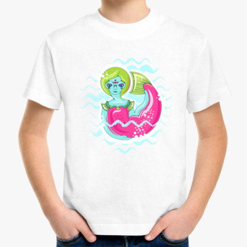 Детская футболка с принтом Русалка