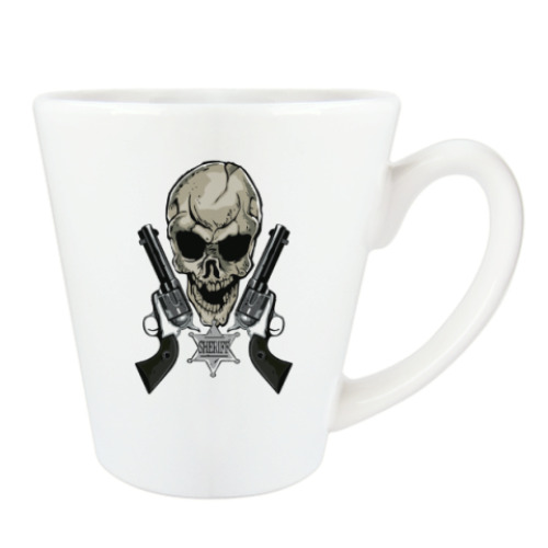 Чашка Латте с принтом шериф