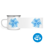 Кружка металлическая белая (круговая запечатка)