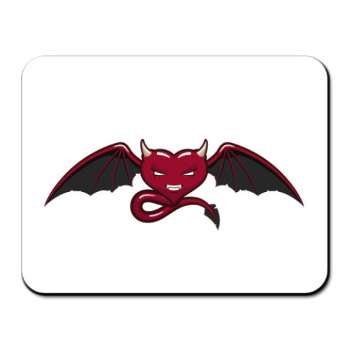 Коврик для мыши с принтом  сердце-дьявол