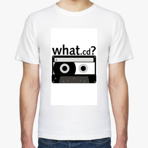 Футболка с принтом What.cd tape