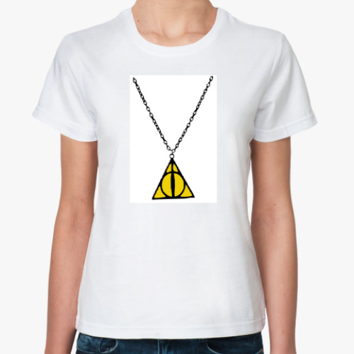 Классическая футболка с принтом  Deathly Hallows