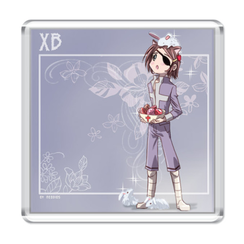 Магнит с принтом Пасхальные кавайцы