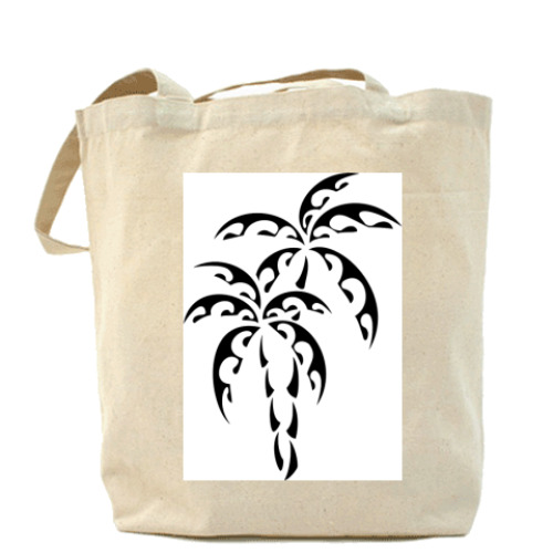 Сумка шоппер с принтом Пальмы