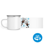 Кружка металлическая белая (круговая запечатка)