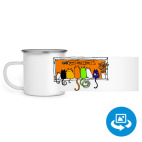 Кружка металлическая белая (круговая запечатка)