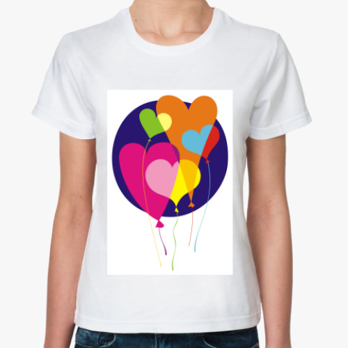 Классическая футболка с принтом Шарики