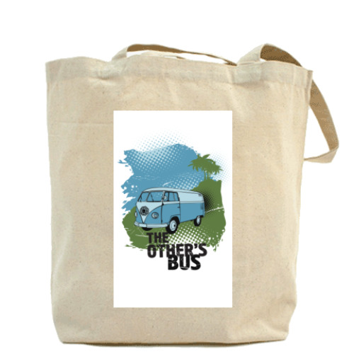 Сумка шоппер с принтом THE BUS