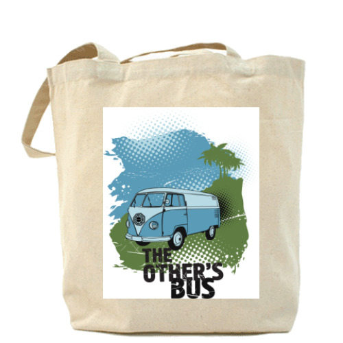 Сумка шоппер с принтом THE BUS