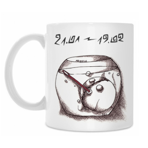 Кружка с принтом Водолей