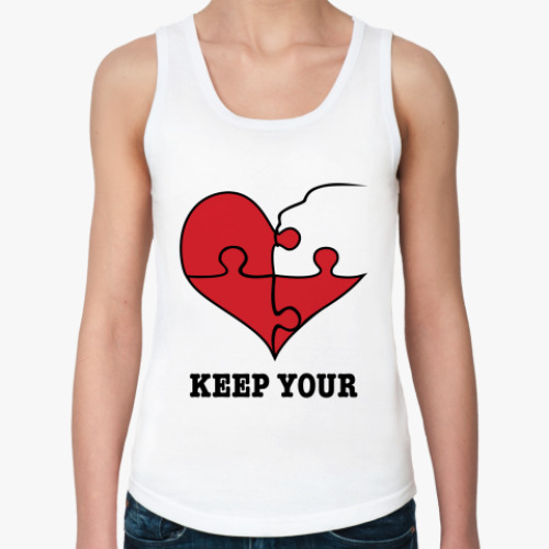 Женская майка с принтом Парная футболка для влюблённых