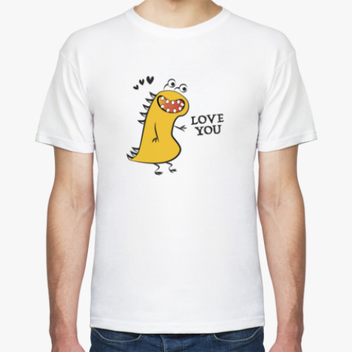 Футболка с принтом Love you