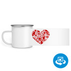 Кружка металлическая белая (круговая запечатка)