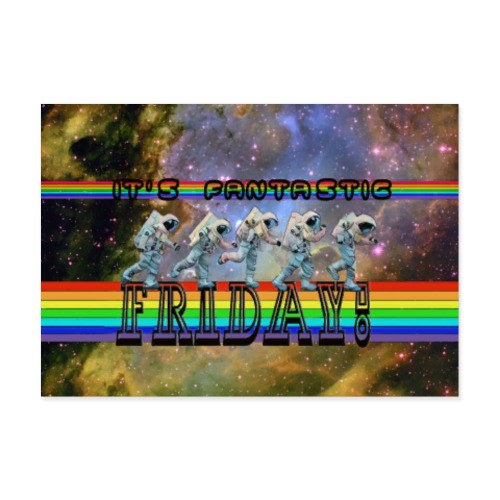 Виниловые наклейки с принтом Космонавты. It's fantastic Friday!