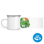 Кружка металлическая белая (круговая запечатка)