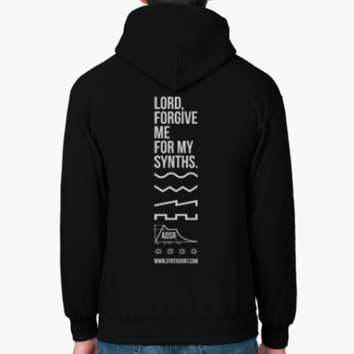 Толстовка худи с принтом Waveforms