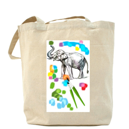 Сумка шоппер с принтом Слоник