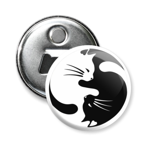 Магнит-открывашка с принтом Инь Ян