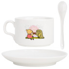 Поросенок пьет чай. Символ Нового года.