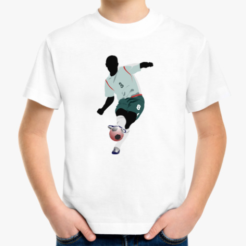 Детская футболка с принтом Футболист