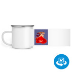 Кружка металлическая белая (круговая запечатка)