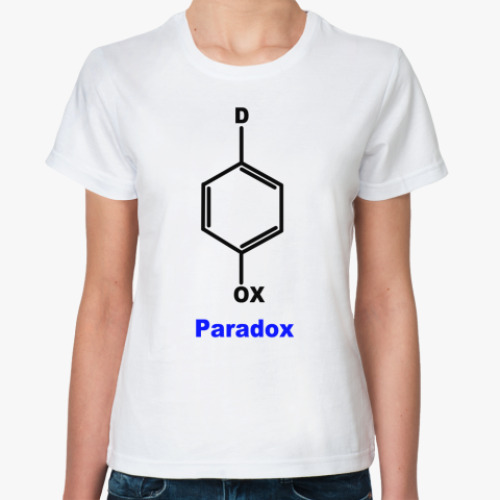 Классическая футболка с принтом  'Paradox'