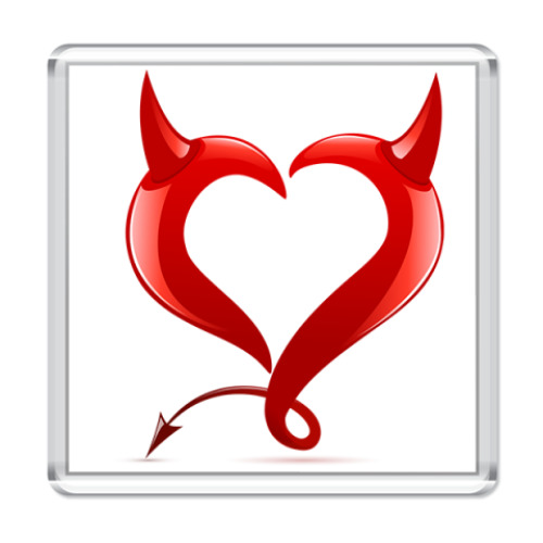 Магнит с принтом   Сердечко