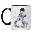 Двухцветная кружка Галка